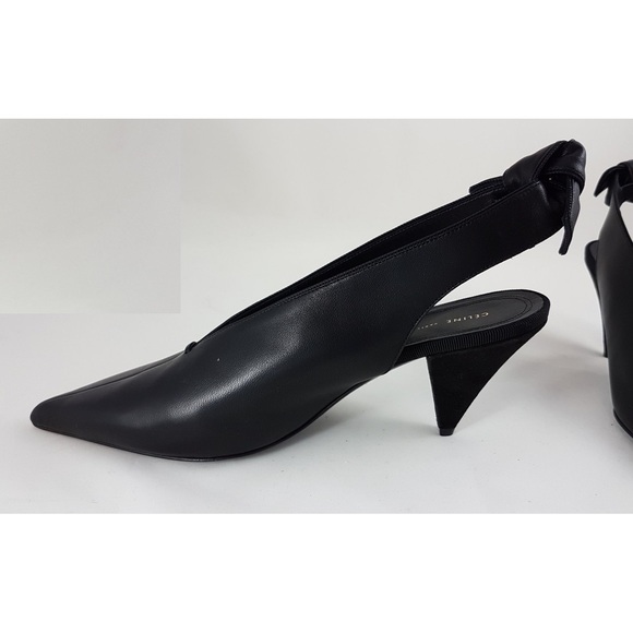 Céline SOFT V NECK SLINGBACK PUMP Black - Picture 15 of 16